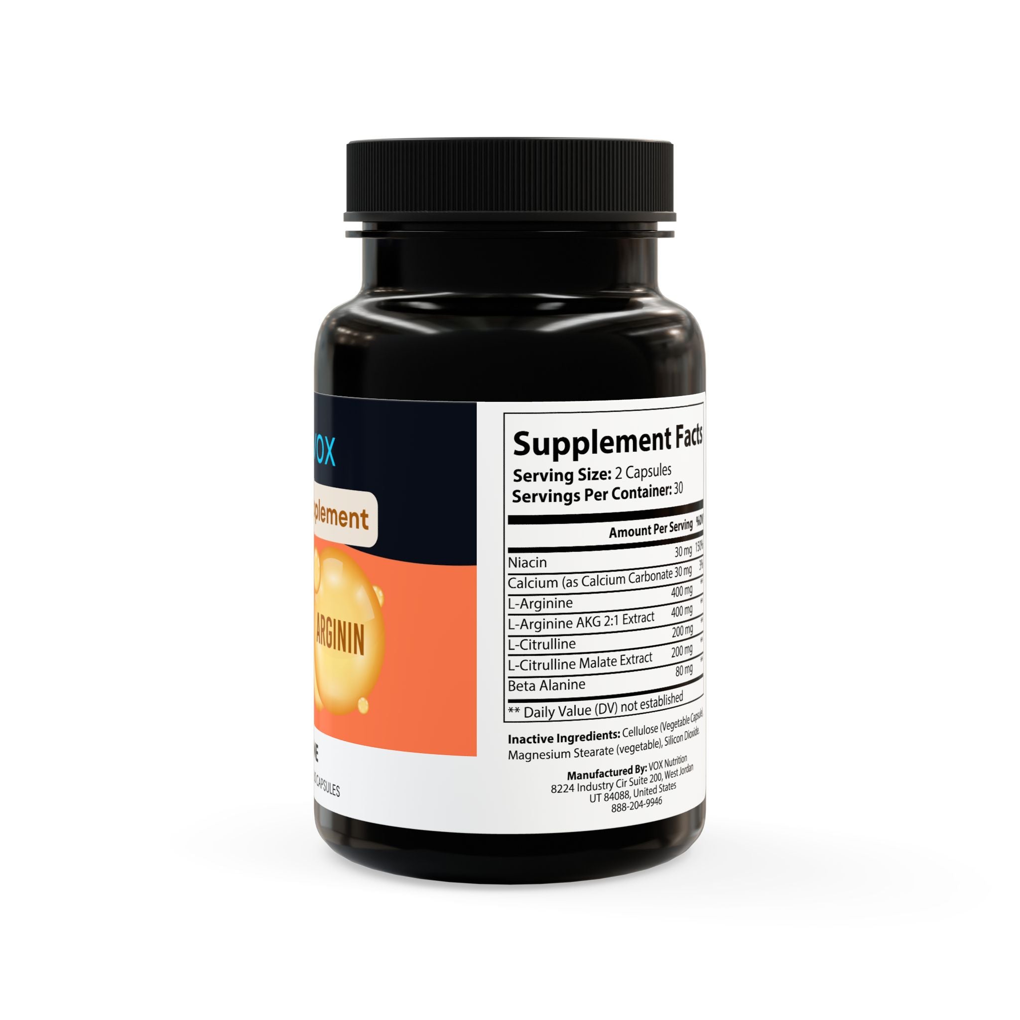 L-Arginine Supplement (60 Capsules)