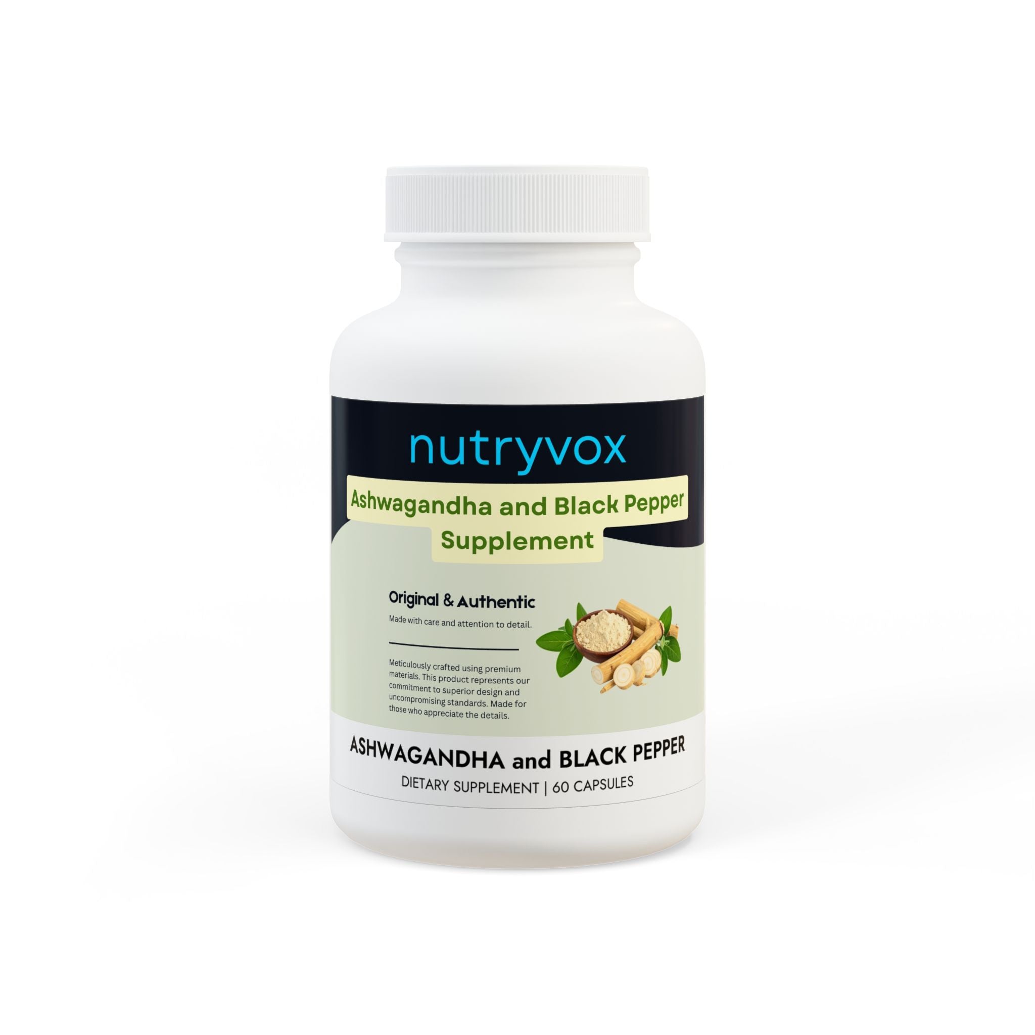 Ashwagandha and Black Pepper Supplement (60 capsules)