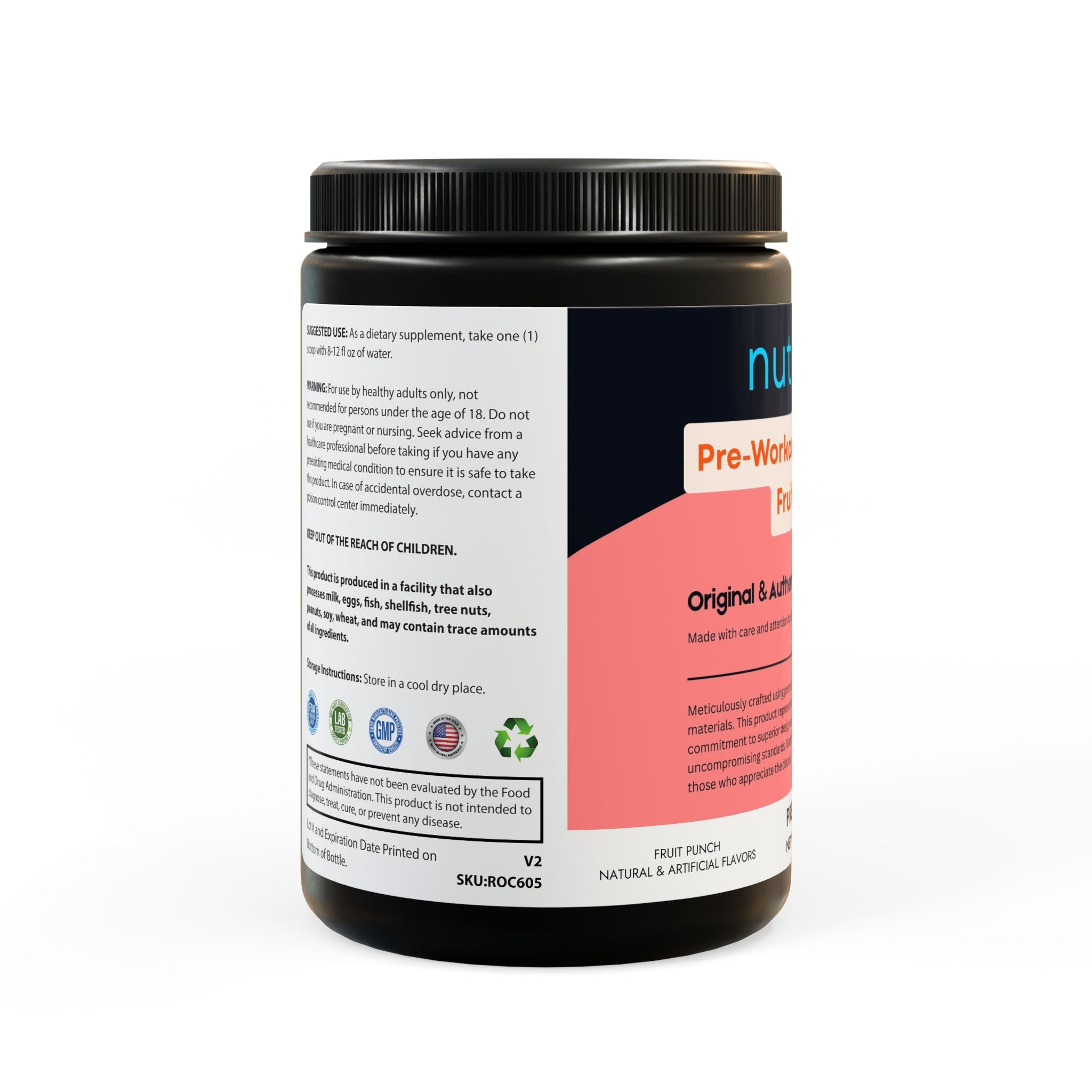 Pre-Workout Supplement, Fruit Punch (204g, 7.1oz)