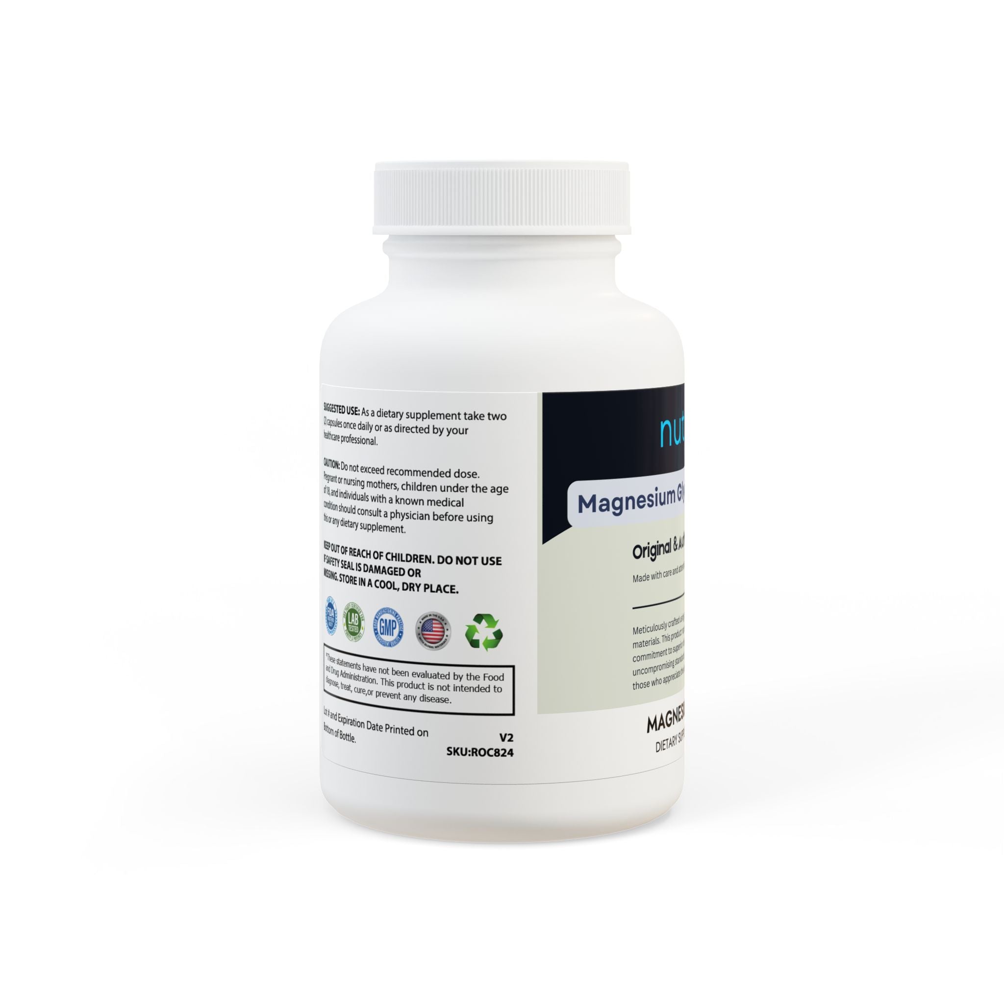 Magnesium Glycinate Supplement (60 Capsules)